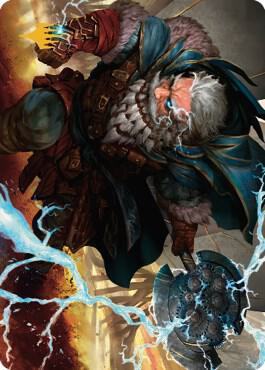 Electrostatic Infantry Art Card (Gold-Stamped Signature) [Dominaria United Art Series]