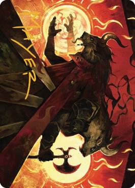 Hurloon Battle Hymn Art Card (Gold-Stamped Signature) [Dominaria United Art Series]