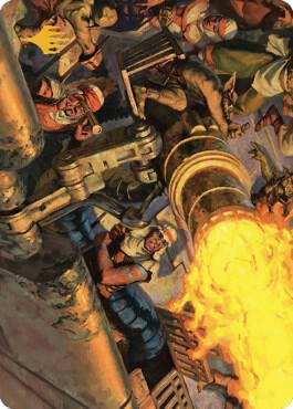 Mana Cannons Art Card (Gold-Stamped Signature) [Dominaria United Art Series]