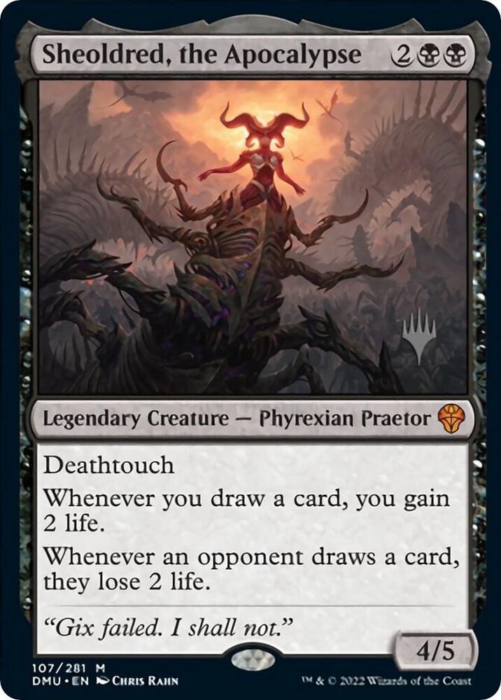 Sheoldred, the Apocalypse (Promo Pack) [Dominaria United Promos]