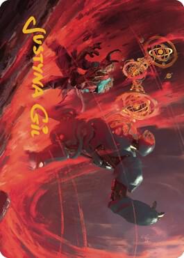 Twinferno Art Card (Gold-Stamped Signature) [Dominaria United Art Series]