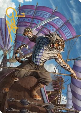 Jedit Ojanen, Mercenary Art Card (Gold-Stamped Signature) [Dominaria United Art Series]
