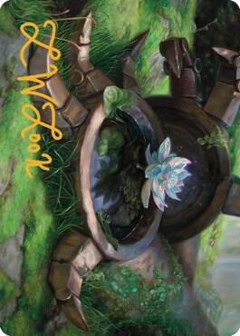 Timeless Lotus Art Card (Gold-Stamped Signature) [Dominaria United Art Series]