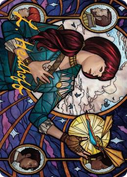 Jhoira, Ageless Innovator Art Card (Gold-Stamped Signature) [Dominaria United Art Series]