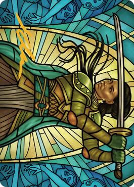 Shanna, Purifying Blade Art Card 2 (Gold-Stamped Signature) [Dominaria United Art Series]