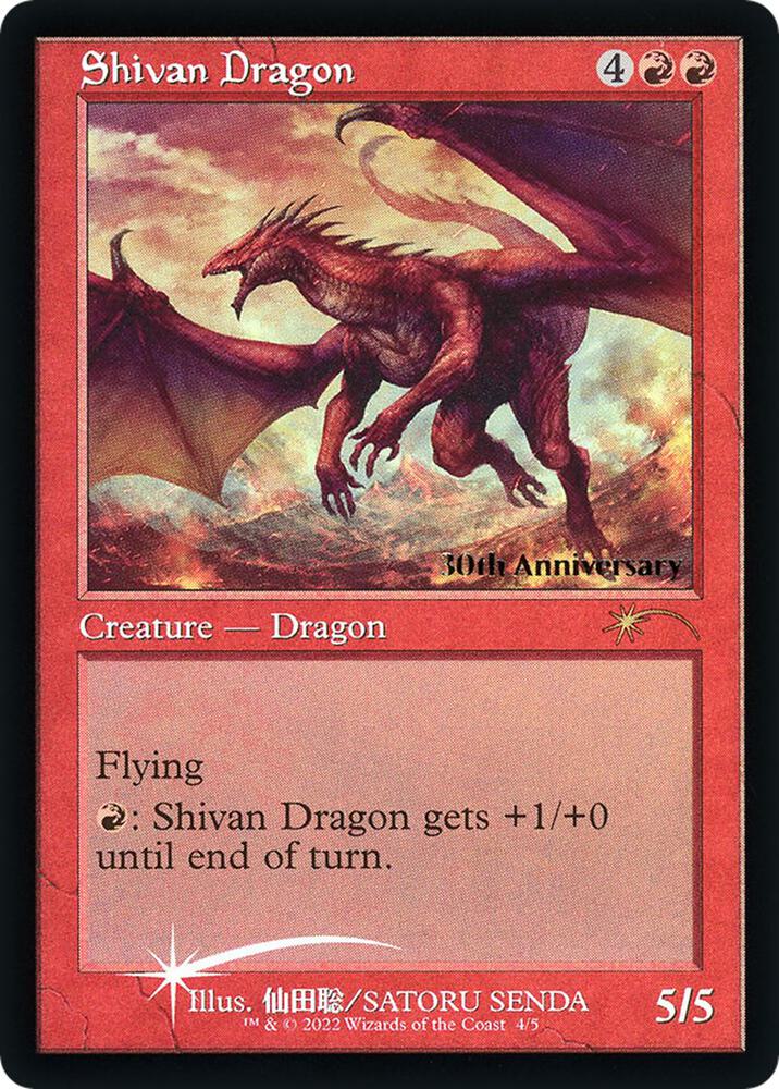 Shivan Dragon (Retro) [30th Anniversary History Promos]