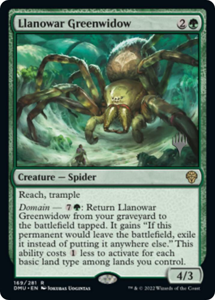 Llanowar Greenwidow (Promo Pack) [Dominaria United Promos]