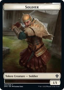 Soldier // Bird (006) Double-Sided Token [Dominaria United Tokens]