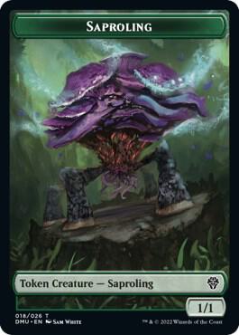 Saproling // Zombie Double-Sided Token [Dominaria United Tokens]