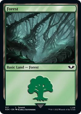 Forest (317) (Surge Foil) [Warhammer 40,000]