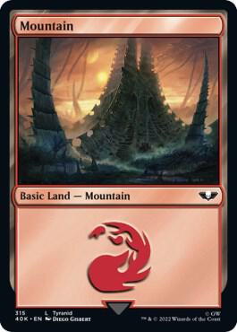 Mountain (315) (Surge Foil) [Warhammer 40,000]
