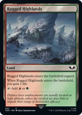 Rugged Highlands (Surge Foil) [Warhammer 40,000]