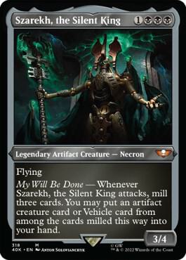 Szarekh, the Silent King (Display Commander) (Etched Foil) [Warhammer 40,000]