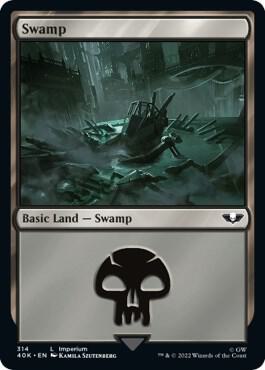 Swamp (314) (Surge Foil) [Warhammer 40,000]