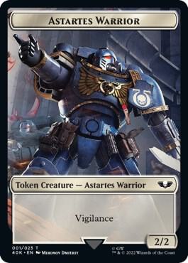 Astartes Warrior (001) // Cherubael Double-Sided Token [Warhammer 40,000 Tokens]