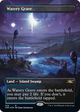 Watery Grave (Borderless) (Galaxy Foil) [Unfinity]