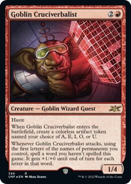 Goblin Cruciverbalist (Galaxy Foil) [Unfinity]