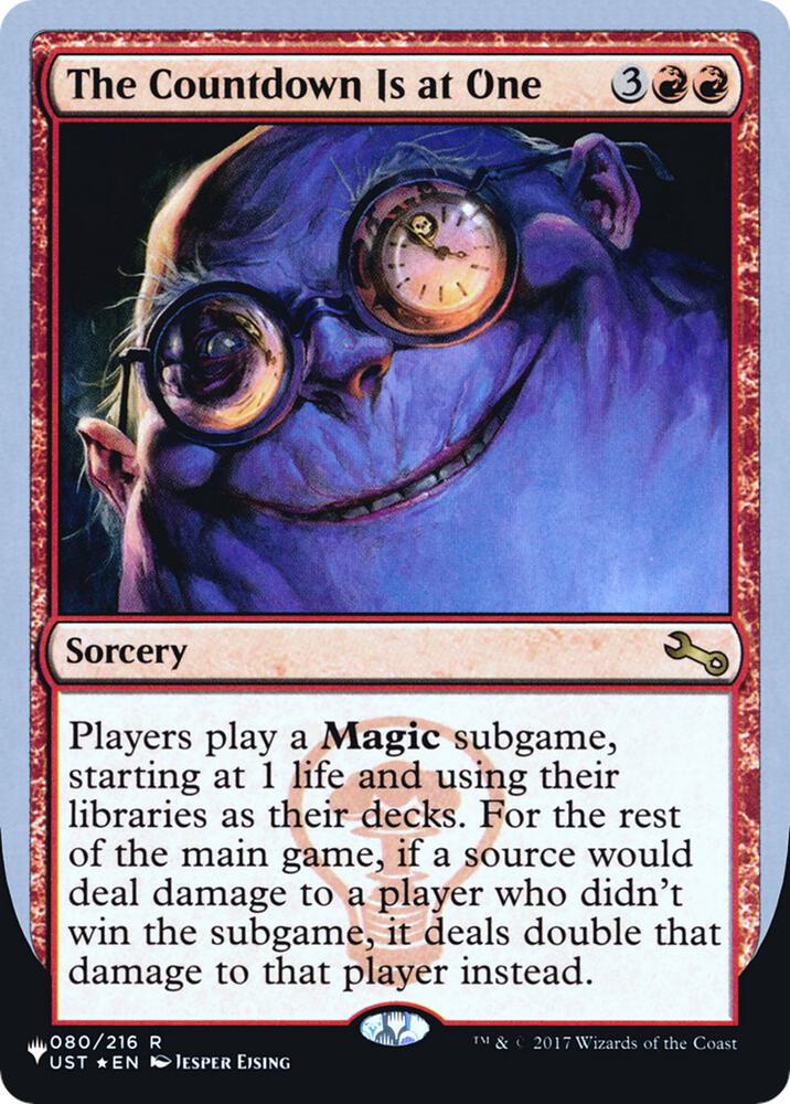 The Countdown Is at One (Unfinity Foil Edition) [The List]