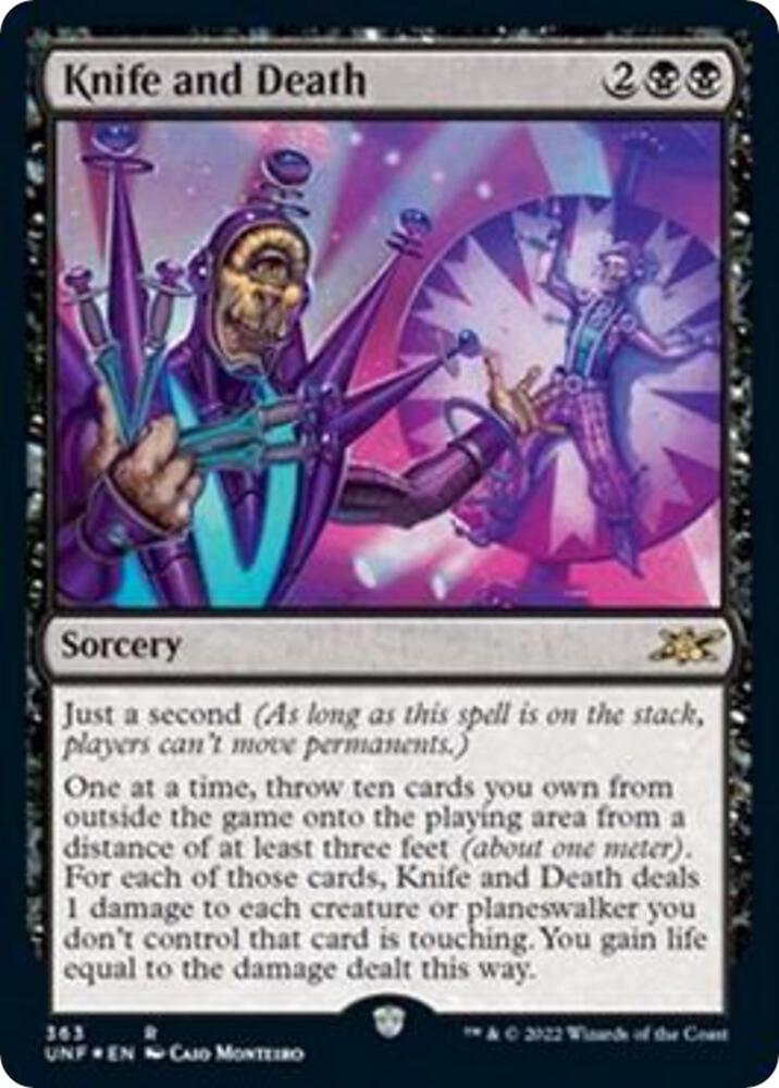 Knife and Death (Galaxy Foil) [Unfinity]