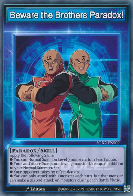 Beware the Brothers Paradox! [SGX2-ENS09] Common