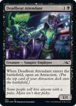 Deadbeat Attendant (Galaxy Foil) [Unfinity]
