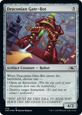 Draconian Gate-Bot (Galaxy Foil) [Unfinity]