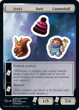 Urza's Dark Cannonball [Unfinity Stickers]