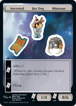 Ancestral Hot Dog Minotaur [Unfinity Stickers]