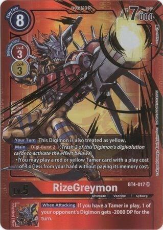RizeGreymon [BT4-017] (Alternate Art) [Great Legend]