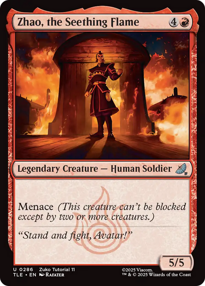 Zhao, the Seething Flame (0286) [Avatar: The Last Airbender: Eternal-Legal]