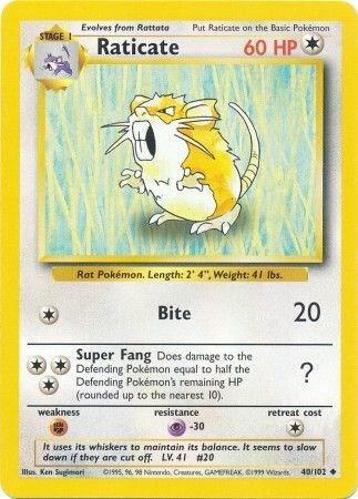 Raticate (40/102) [Base Set Unlimited]