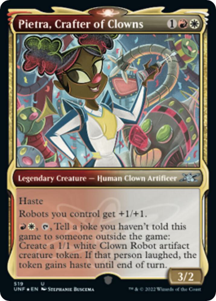 Pietra, Crafter of Clowns (Showcase) (Galaxy Foil) [Unfinity]