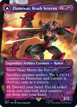 Flamewar, Brash Veteran // Flamewar, Streetwise Operative (Shattered Glass) [Transformers]