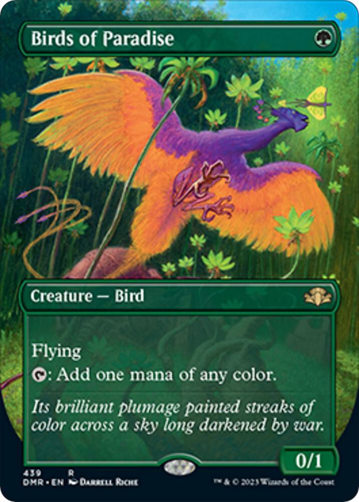 Birds of Paradise (Borderless Alternate Art) [Dominaria Remastered]