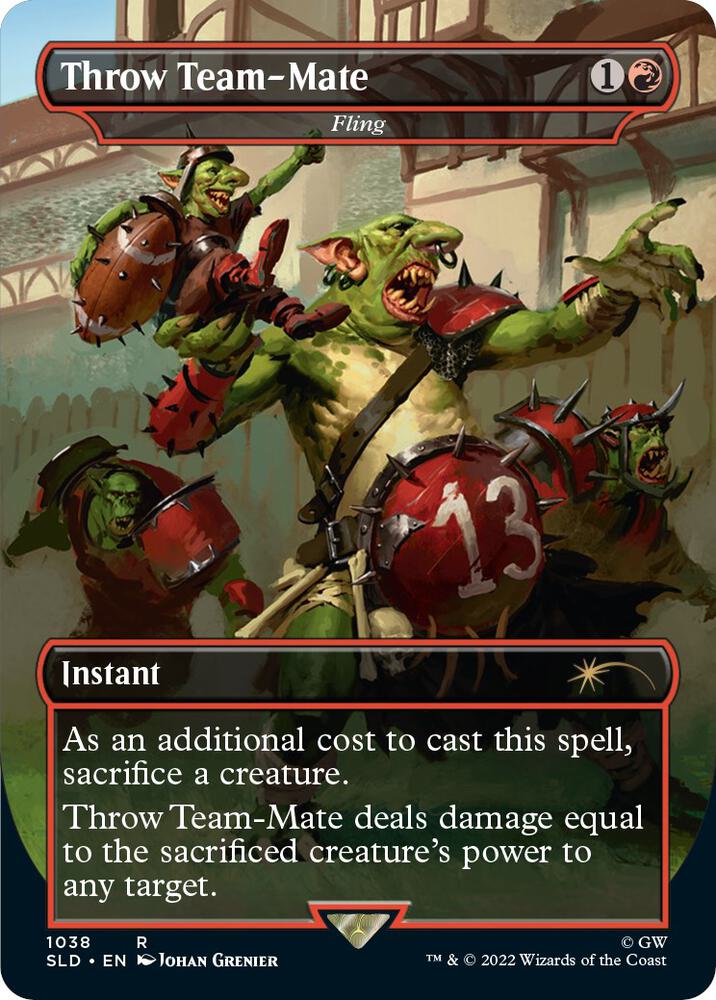 Throw Team-Mate - Fling (Borderless) [Secret Lair Drop Series]