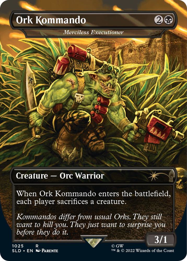 Ork Kommando - Merciless Executioner (Borderless) [Secret Lair Drop Series]