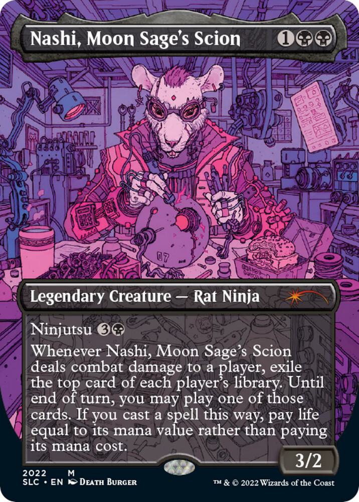 Nashi, Moon Sage's Scion (Borderless) [Secret Lair Countdown Kit]