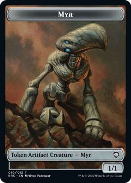 Myr // Powerstone Double-Sided Token [The Brothers' War Commander Tokens]
