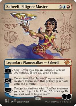 Saheeli, Filigree Master (Borderless Alternate Art) [The Brothers' War]