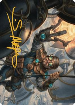 Powerstone Engineer Art Card (Gold-Stamped Signature) [The Brothers' War Art Series]