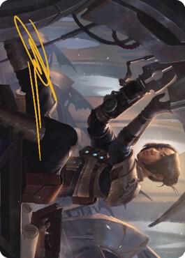 Thopter Mechanic Art Card (Gold-Stamped Signature) [The Brothers' War Art Series]