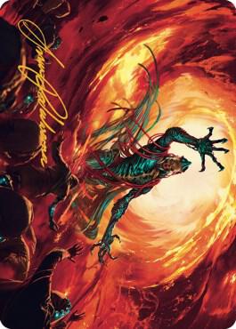 Gix, Yawgmoth Praetor Art Card (Gold-Stamped Signature) [The Brothers' War Art Series]