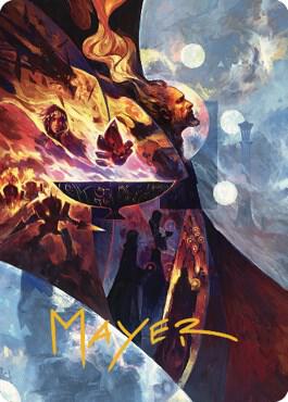 Urza's Command Art Card (Gold-Stamped Signature) [The Brothers' War Art Series]