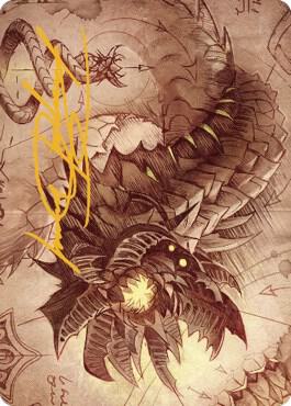 Wurmcoil Engine Art Card (Gold-Stamped Signature) [The Brothers' War Art Series]