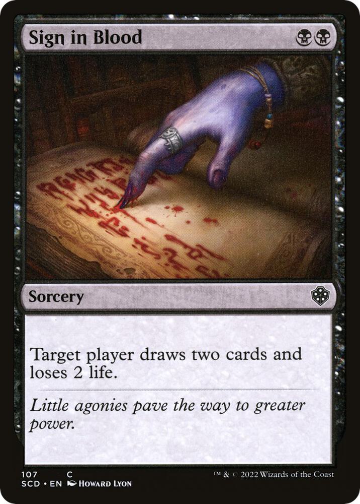 Sign in Blood [Starter Commander Decks]