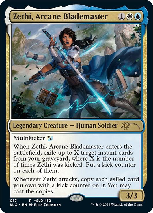 Zethi, Arcane Blademaster [Secret Lair: Universes Within]