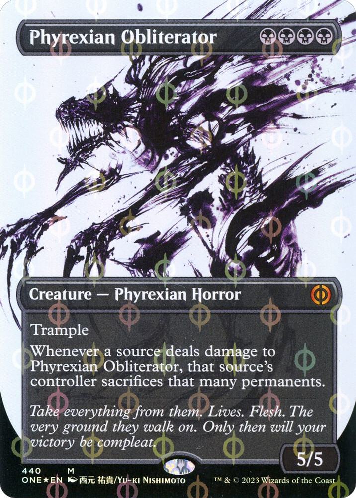 Phyrexian Obliterator (Borderless Ichor Step-and-Compleat Foil) [Phyrexia: All Will Be One]