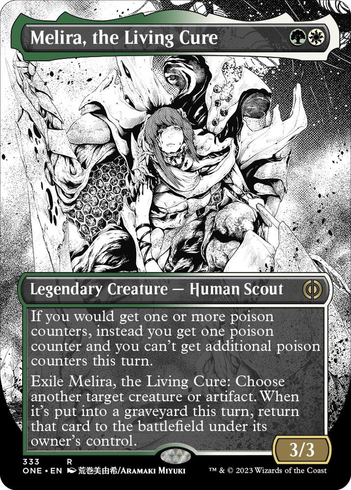 Melira, the Living Cure (Borderless Manga) [Phyrexia: All Will Be One]