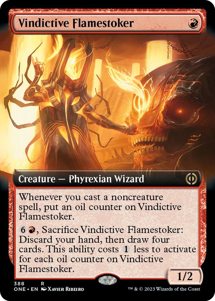 Vindictive Flamestoker (Extended Art) [Phyrexia: All Will Be One]