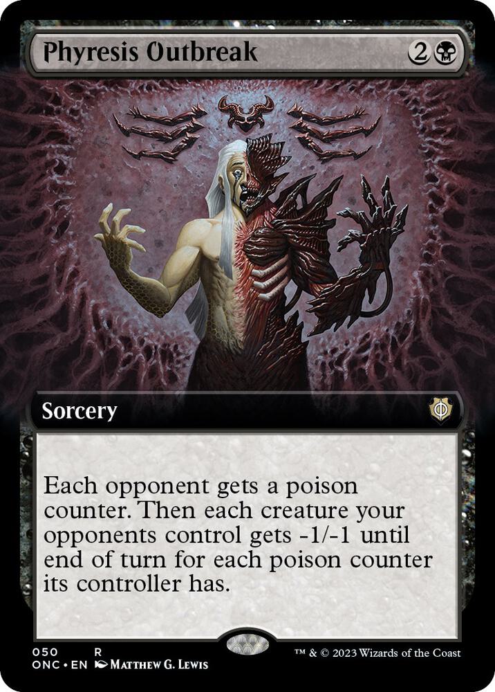 Phyresis Outbreak (Extended Art) [Phyrexia: All Will Be One Commander]